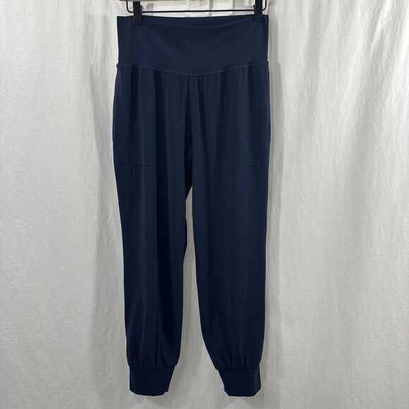Athleta Salutation Navy Blue High Rise Jogger Pants Athleisure Gym Womens MP - Picture 1 of 11